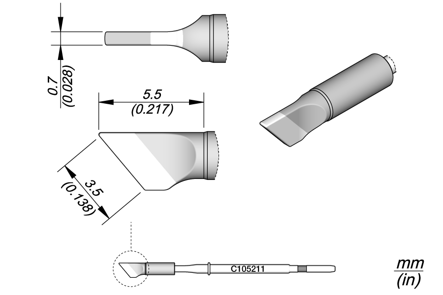 C105211 - Cartridge Blade 3.5 x 0.7